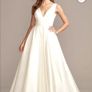 Satin Cummerbund Ball Gown Wedding Dress